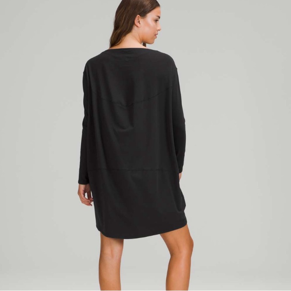 Lululemon athletica back in action long sleeve crew neck dress 12 - Picture 8 of 8